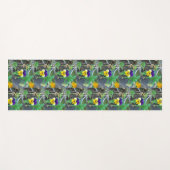 Paarse en gele Pansy Yogamat (Voorkant (horizontaal))