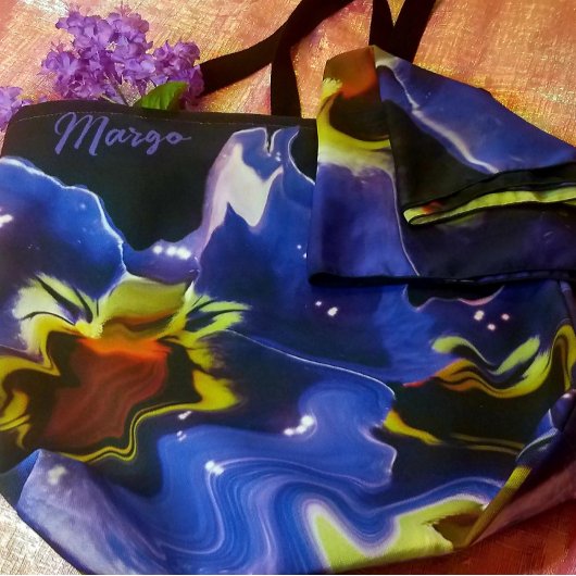 Paarse en gele Passion Canvas tas