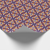 Paarse en Gele Patroon Elegant Inpakpapier (Hoek)