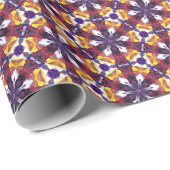 Paarse en Gele Patroon Elegant Inpakpapier (Rol Hoek)