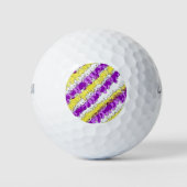 Paarse en gele platter, versteld golfballen (Voorkant)