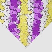 Paarse en gele platter, versteld tissuepapier (Detail)