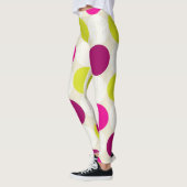 Paarse en gele poka stikt leggings (Links)