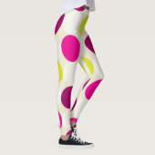 Paarse en gele poka stikt leggings (Rechts)