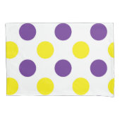 Paarse en gele pokadots kussensloop (Voorkant)