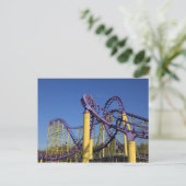 Paarse en gele Rollers Onderzetters tracks Briefkaart (Staand voorkant)