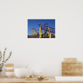 Paarse en gele Rollers Onderzetters tracks Poster (Keuken)