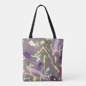 Paarse en gele schildpad tote bag (Achterkant)