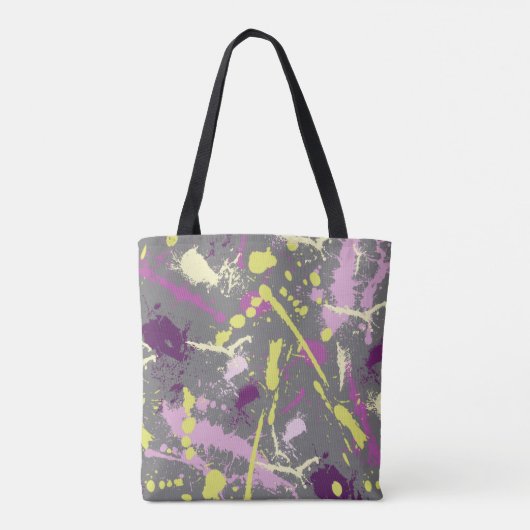 Paarse en gele schildpad tote bag (Achterkant)