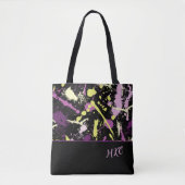 Paarse en gele schildpad tote bag (Voorkant)