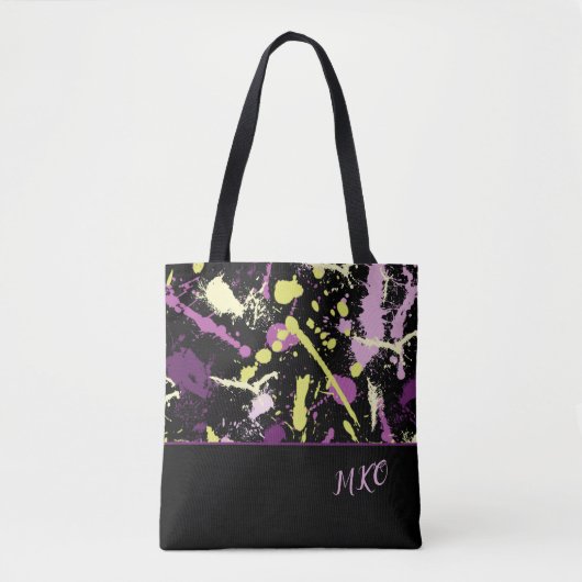 Paarse en gele schildpad tote bag (Voorkant)