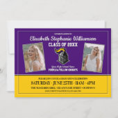 Paarse en gele scholenpartij kaart (Voorkant)