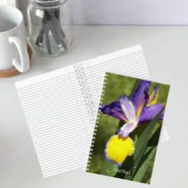 Paarse en Gele Siberische Iris Bloemig Notitieboek