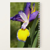 Paarse en gele Siberische Iris Floral Notitieboek (Achterkant)