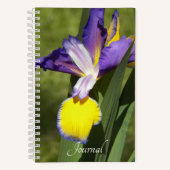 Paarse en gele Siberische Iris Floral Notitieboek (Voorkant)