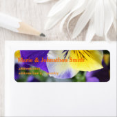  paarse en gele snijbloemen etiket (Insitu)