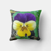 Paarse en gele speldenkussen kussen (Achterkant)