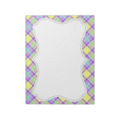 Paarse en gele stekels notitieblok (Linkerzijde)