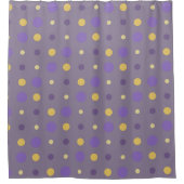 Paarse en gele stippen douchegordijn (Voorkant)