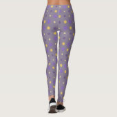 Paarse en gele stippen leggings (Achterkant)