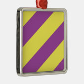 Paarse en gele strepen metalen ornament (Rechts)