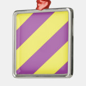 Paarse en gele strepen metalen ornament (Links)