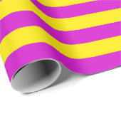 Paarse en gele strepen ontwerp cadeaupapier (Rol Hoek)