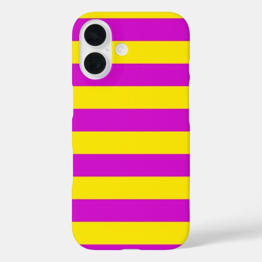 Paarse en gele strepen ontwerp Case-Mate iPhone case (Achterkant)