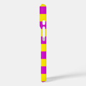 Paarse en gele strepen ontwerp Case-Mate iPhone case (Achterkant / Links)