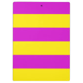 Paarse en gele strepen ontwerp klembord (Achterkant)