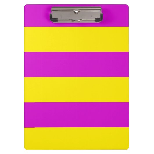 Paarse en gele strepen ontwerp klembord (Voorkant)