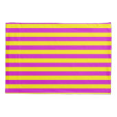 Paarse en gele strepen ontwerp kussensloop (Achterkant)