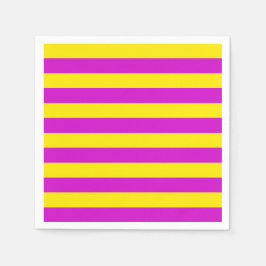 Paarse en gele strepen ontwerp servet