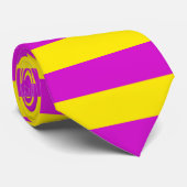 Paarse en gele strepen ontwerp stropdas (Opgerold)