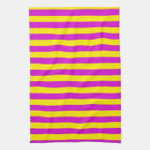 Paarse en gele strepen ontwerp theedoek (Verticaal)