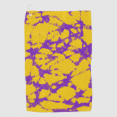 Paarse en gele Tie Dye Golfhanddoek (Voorkant)