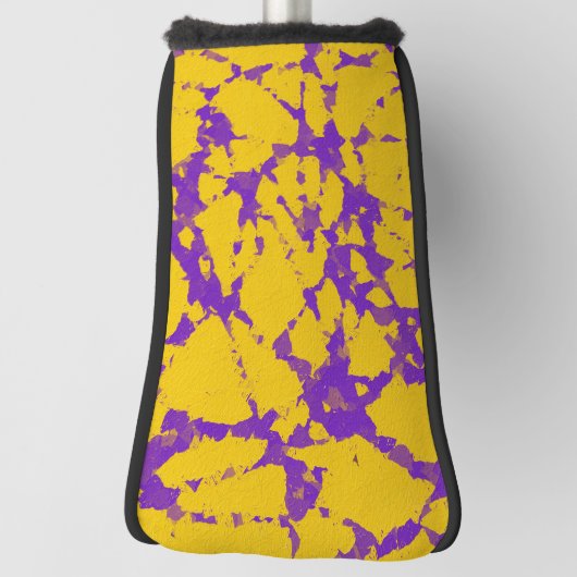 Paarse en gele Tie Dye Golfheadcover (Draai 90)