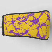 Paarse en gele Tie Dye Golfheadcover (Voorkant)