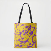 Paarse en gele Tie Dye Tote Bag (Voorkant)