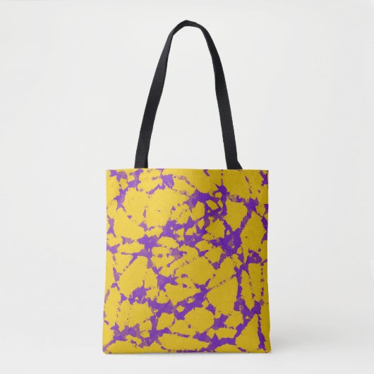 Paarse en gele Tie Dye Tote Bag (Voorkant)
