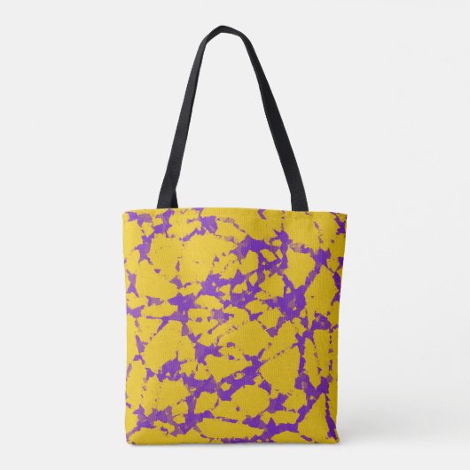 Paarse en gele Tie Dye Tote Bag (Achterkant)