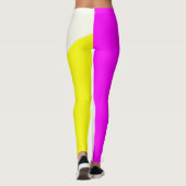 Paarse en gele Trendy Leggings (Achterkant)