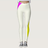 Paarse en gele Trendy Leggings (Voorkant)