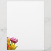 Paarse en gele Tulpen Letterhead (Voorkant)