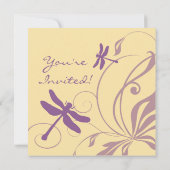 Paarse en gele uitnodiging tot weduwschap (Achterkant)