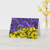 Paarse en Gele Viola's Kleurrijke Bloemen Kaart (Gele Bloem)