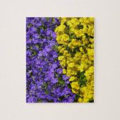 Paarse en Gele Viola's Kleurrijke Bloemen Legpuzzel (Verticaal)