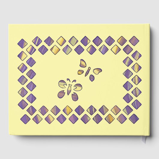 Paarse en Gele Vlinders Huwelijksgastenboeken Gastenboek (Achterkant)