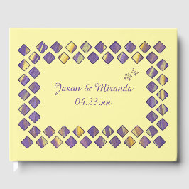 Paarse en Gele Vlinders Huwelijksgastenboeken Gastenboek