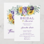 Paarse en Gele Vrijgezellenfeest Kaart (Voorkant / Achterkant)